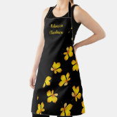 Gelbe trockene Blätter individuelle Name schwarz Schürze (InSitu)