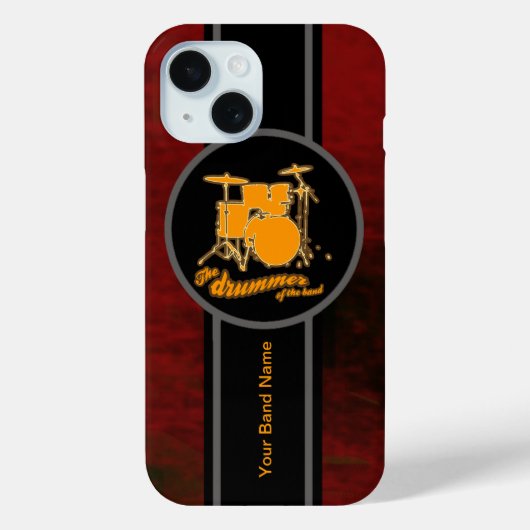 Gelbe Trommel anpassbar Case-Mate iPhone Hülle (Rückseite)