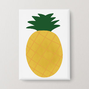Gelbe tropische Ananas Sommer Fruchtliebhaber-Gesc Button