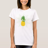 Gelbe tropische Ananas T-Shirt (Vorderseite)