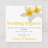 Gelbe tropische Blume | Einsetzen der Hochzeitsreg Begleitkarte (Vorderseite)