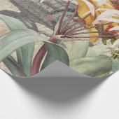 Gelbe tropische Blume Geschenkpapier (Ecke)