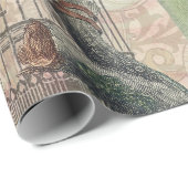 Gelbe tropische Blume Geschenkpapier (Rolleneckpunkt)