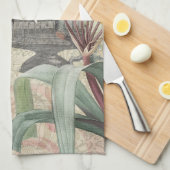 Gelbe tropische Blume Geschirrtuch (Viertel Falte)