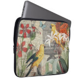 Gelbe tropische Blume Laptopschutzhülle (Vorne Rechts)