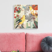 Gelbe tropische Blume Leinwanddruck (Insitu (Wohnzimmer))