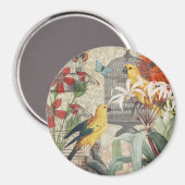 Gelbe tropische Blume Magnet (Vorderseite/Rückseite)