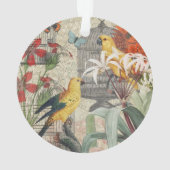 Gelbe tropische Blume Ornament (Rückseite)
