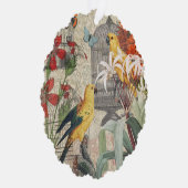 Gelbe tropische Blume Ornament Karte (Rechts)