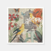 Gelbe tropische Blume Serviette (Vorderseite)