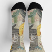 Gelbe tropische Blume Socken (Oben)