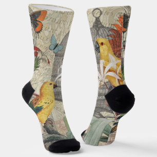 Gelbe tropische Blume Socken