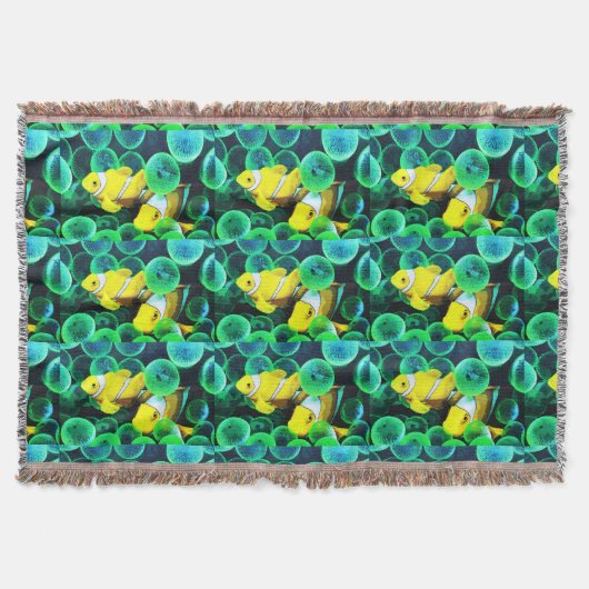 Gelbe tropische Fische Decke (Vorderseite)