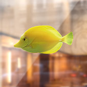 Gelbe tropische Fische Fensteraufkleber (Blatt 2)