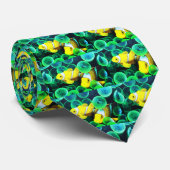 Gelbe tropische Fische Krawatte (Gerollt)