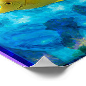 Gelbe tropische Fische Poster (Ecke)