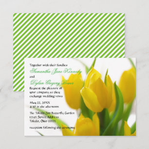Gelbe Tulip - 3x5 Einladung zur Hochzeit