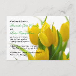 Gelbe Tulip - 3x5 Hochzeitsankündigung Einladung
