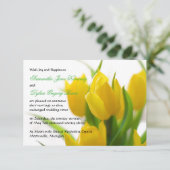Gelbe Tulip - 3x5 Hochzeitsankündigung Einladung (Stehend Vorderseite)