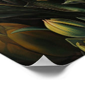 Gelbe Tulip Blume Art Print Poster (Ecke)