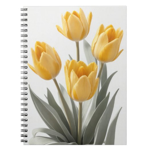 Gelbe Tulip Blume Notizblock (Vorderseite)