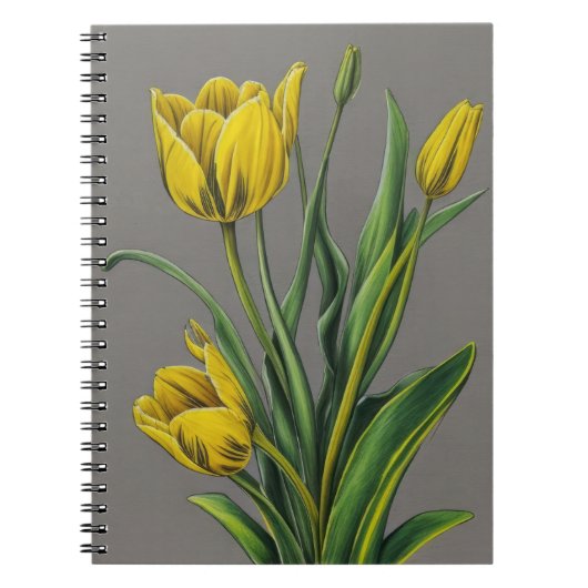 Gelbe Tulip Blume Notizblock (Vorderseite)