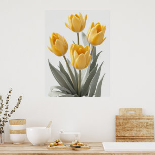 Gelbe Tulip Blume Poster
