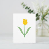 Gelbe Tulip-Blume. Postkarte (Stehend Vorderseite)