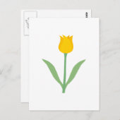 Gelbe Tulip-Blume. Postkarte (Vorne/Hinten)