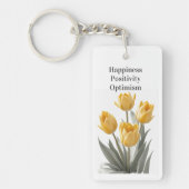 Gelbe Tulip Blume Schlüsselanhänger (Vorderseite)