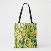 Gelbe Tulip Blume Tote Tag Tasche (Vorderseite)