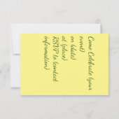 Gelbe Tulip Einladung (Rückseite)