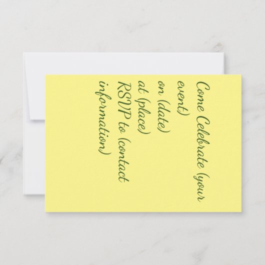 Gelbe Tulip Einladung (Rückseite)