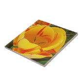 Gelbe Tulip Keramik Tile Fliese (Seite)