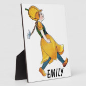 Gelbe Tulip Niedliche Blume Kind Blumenrippe Fotoplatte (Seite)