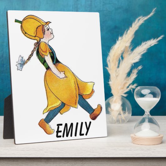 Gelbe Tulip Niedliche Blume Kind Blumenrippe Fotoplatte (Seite)