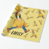 Gelbe Tulip Niedliche Blume Kind Blumenrippe Geschenkpapier (Ungerollt)