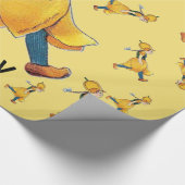 Gelbe Tulip Niedliche Blume Kind Blumenrippe Geschenkpapier (Ecke)