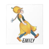 Gelbe Tulip Niedliche Blume Kind Blumenrippe Notizblock (Vorderseite)