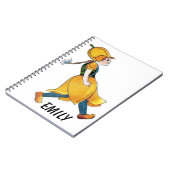 Gelbe Tulip Niedliche Blume Kind Blumenrippe Notizblock (Linke Seite)