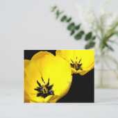 Gelbe Tulip Postkarte (Stehend Vorderseite)
