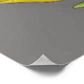 Gelbe Tulip Wasserfarben-Blume Poster (Ecke)