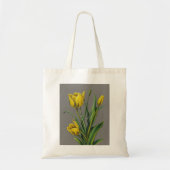 Gelbe Tulip Wasserfarben-Blume Tragetasche (Vorne)