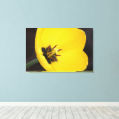 Gelbe Tulip-Wrapped Canvas Leinwanddruck (Insitu (Holzboden))