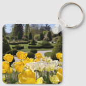 Gelbe Tulips aus Arboretum Volcji Potok Slowenien Schlüsselanhänger (Rückseite)