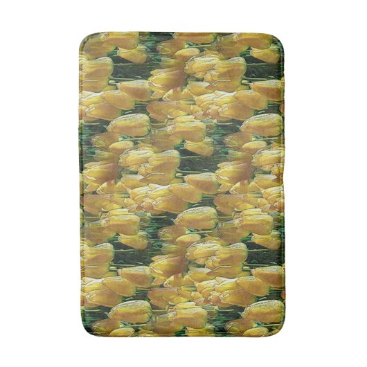 Gelbe Tulips Badematte (Vorderseite Vertikal)