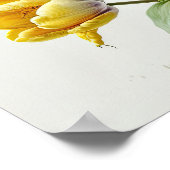Gelbe Tulips Blume Art Print Poster (Ecke)
