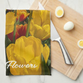 Gelbe Tulips Blume Lover Küche Handtuch (Viertel Falte)
