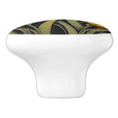 Gelbe Tulips Blumenstrauß Jugendstil Inspirierte N Keramikknauf (Seitenansicht)