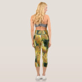 Gelbe Tulips Capri Leggings (Rückseite)